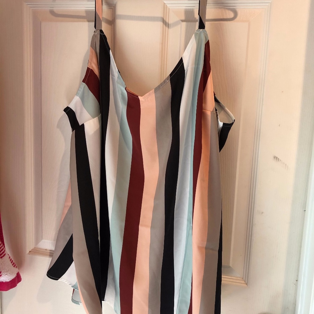 TORRID Striped Charmeuse Swing Cami